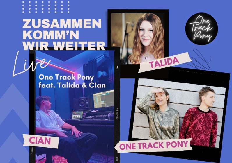 Talida und Cian arbeiten im Studio an einem Musikprojekt mit dem Titel "One Track Pony".